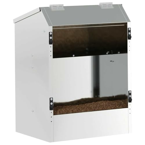 Distributeur pour lapins argent 64,5cm en métal durable intérieur