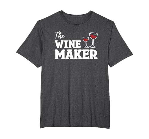 The Wine Maker Winemaker Winemaking T-Shirt, Men's Big and Tall, Dark Heather Grey, 5X Tall