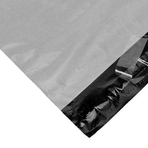 SINJEUN 300 Stück Selbstklebende Versandtaschen, 3 Größen 25x35 / 34x46 / 38x51cm HDPE Blickdicht Versandbeutel mit Selbstklebung, Grau Verpackungsbeutel für Warensendung, Kleidung
