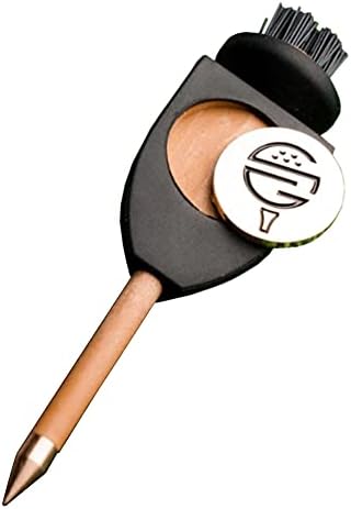 Skinny Golf Stixpick – 4 in 1 Divot Repair Tool – Golf Club Scrub Brush – Magnetic Ball Marker – Groove Cleaner Pick – Ultimate Golf Accessory Tool for Men & Women