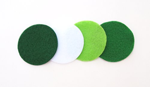 Image of Playfully Ever After Green, Dark Green, Light Green & White Craft Felt Circles (1.5 Inch - 95pc)