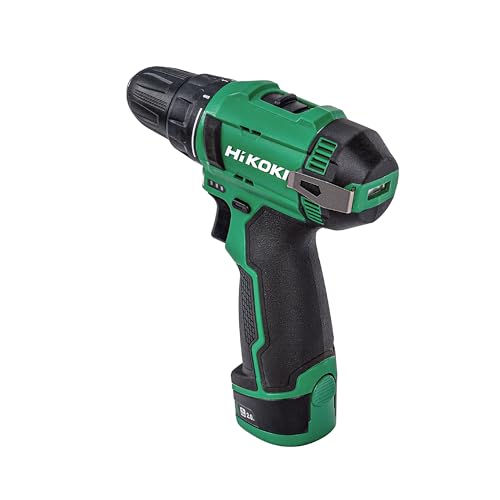 Image of HIKOKI DS12DE - Cordless Driver Drill, 12V With 10mm Keyless Drill Chuck, 2 Speed Gear, 30 Nm Tightening Torque, Built-In Led Light, 1 Kg, 2 Batteries, Charger & Carry Case Included