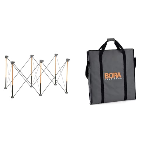 BORA Centipede CK6S 30 inch Height Portable Work Stand, Includes 4 X-Cups & Centipede Table Top Transport and Storage Bag for BORA Centipede Table Top, B-CK22T