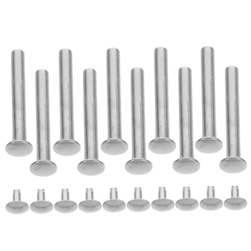 QUMIIRITY Remaches Metálicos Para Reparación De Ventiladores De Mano 25 Mm, Kit Para Fabricar Abanicos Caseros, Pasadores Duraderos De Fijación Plateados, Accesorios De Abanico Diy, 10 Juegos
