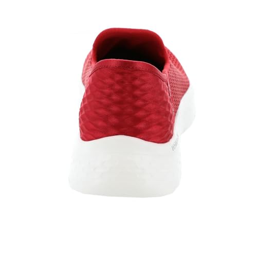 Skechers Tênis feminino Go Walk Flex Slip-ins-Relish, Vermelho-branco, 38
