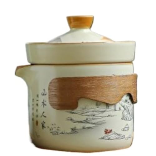 Juego de té portátil de cerámica con infusor integrado y taza de 200 ml 3