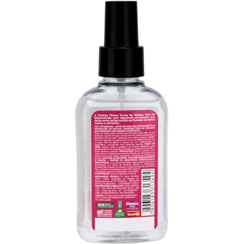 Colônia Para Pêlos de Cães, Fêmea, Turma da Mônica, 120 ml, Rosa
