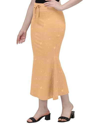 Image of Mehrang Stretchable Shimmer Saree Shapewear Petticoat for Women, Skirts for Women,Shape Wear Dress for Saree