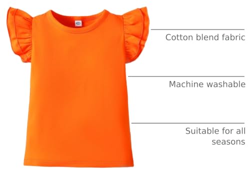 Image of LYSMuch Toddler Girls Short Sleeve Ruffle Basic Blouse