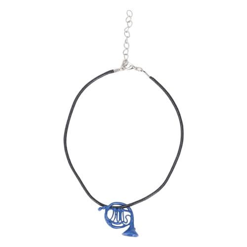 Collier de corne française fait main, bijou miniature élégant pour mélomane