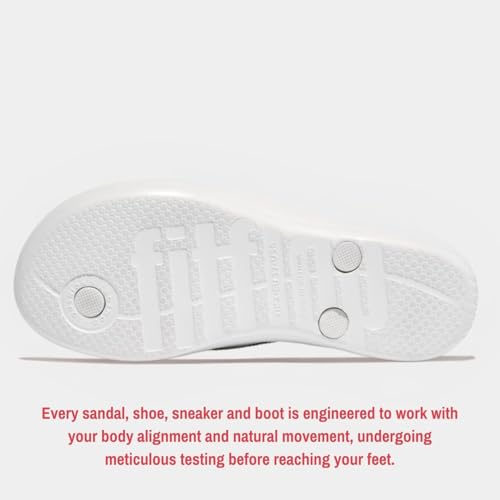Image of FitFlop Womens iQushion Sparkle Ergonomic Flip Flops for Walking, Lightweight Waterproof Cushioned Thong Sandals for Women with Non Slip Bottom and Arch Support | Lightweight Waterproof Walking Sandals w /Cushioned Comfort & Arch Support