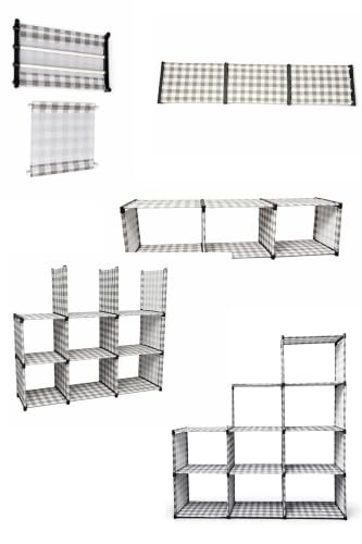 Image of 9 Layer Cube Wardrobe Storage Organizer Rack for Clothes & Linen | Multi-Layer Foldable Fabric Shelf Organizer | Space Saving Closet Storage Unit for Bedroom (9 Layer With Cover)