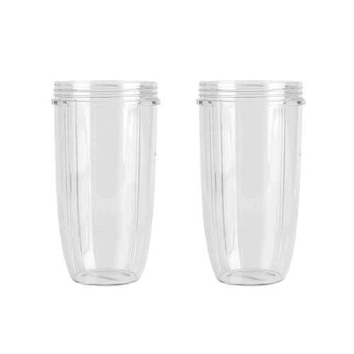 2 Pack Magic Bullet Blender Cups, Tall 32oz Cup Magic Bullet Mugs Cups Blender Milk Juicer Mixer Accessories Magic Bullet Replacement Parts (32oz)