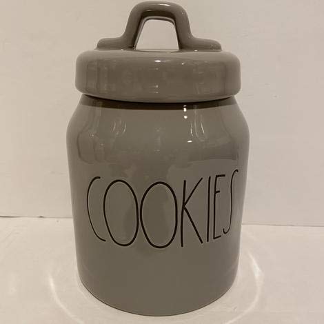 Rae Dunn COOKIES Baby Canister GRAY - Ceramic - 6.5