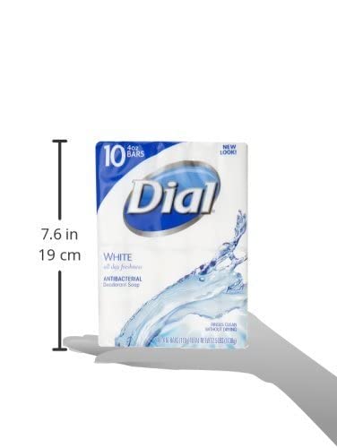 Dial Antibacterial Bar Soap, White, 3.2 Ounce, 36 Bars