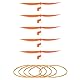 QUARKZMAN Kunststoffpropeller Propeller Propellerblätter Mit Gummibandhaken Hubschrauberset 7 Faltfest Für STEM-Aktivitäten Angetriebene Flugzeuge DIY-Wissenschaft (Orange, Packung Mit 5)