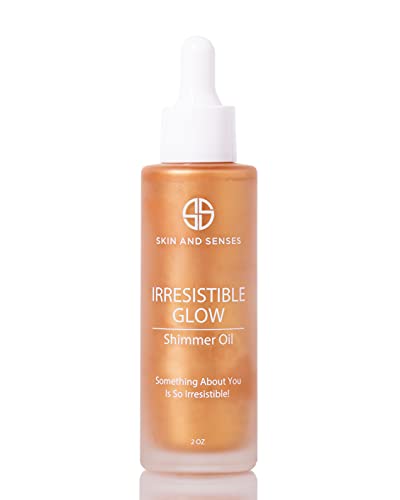 Irresistible Glow Shimmer Oil - A luminizing, hydrating, shimmer glow oil for the body and face with a buildable, visibly blurring tint that gives a healthy, sultry effect of visibly gorgeous sunkissed skin. 100% Natural, Formulated with The Best Oil