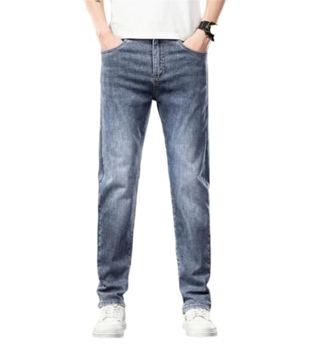 Men's Thin Business Casual Jeans, Classic and Versatile Slim-fit Stretch Jeans