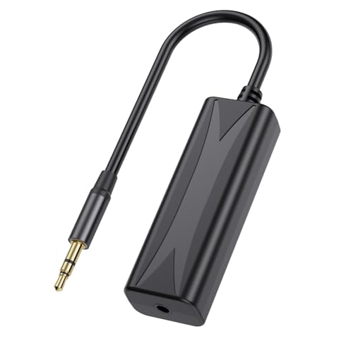 VIEVRE Filtre antiparasite Ground Loop Isolator pour système stéréo domestique/haut-parleur Bluetooth, filtre jack 3,5 avec câble audio de 3,5 mm, filtre antiparasite pour radio de voiture, filtre