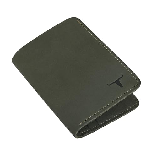 Image of URBAN FOREST Joe Vintage Green Leather Wallet for Men