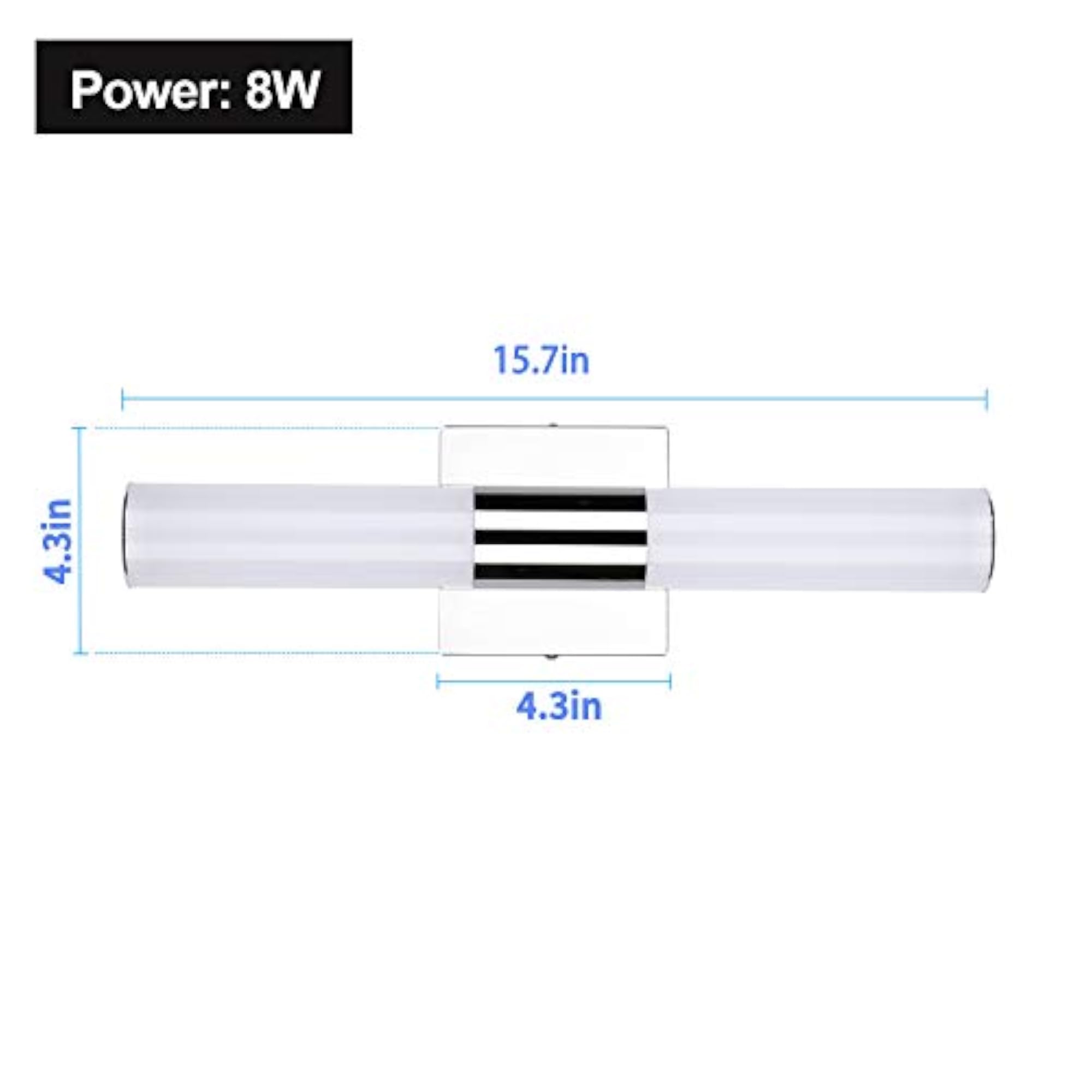 LED Bathroom Vanity Light, 8W 6000K Cool White