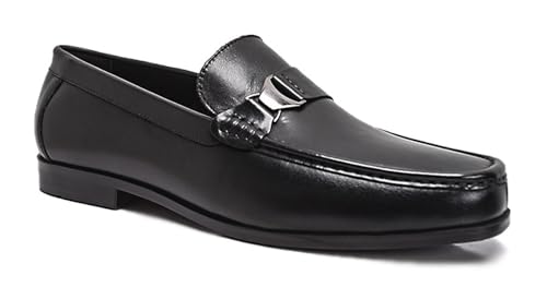 Santimon Men’s Slip-On Casual Shoes - Luxury Genuine Leather Penny Loafers - Dress Business Comfort Mocasines for Office & Wedding2