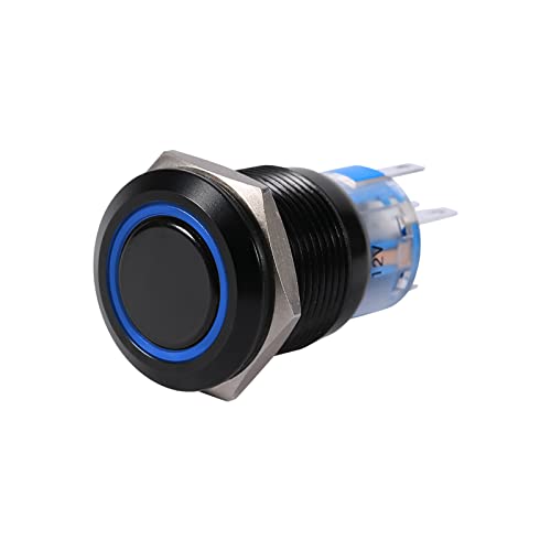 Interruttore a pulsante autobloccante a 12 V LED, 19 mm