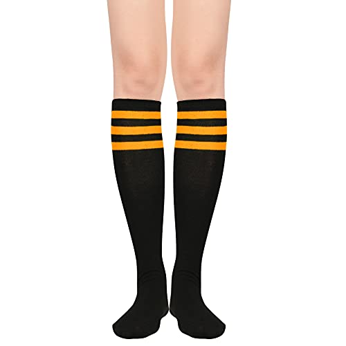 Image of American Trends Womens Athletic Knee High Socks Outdoor Sport Thigh High Stockings Casual Stripes Tube Socks
