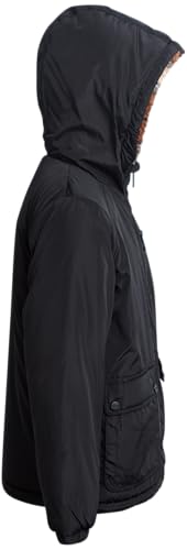 DKNY Boys Puffer Jacket - Reversible Zip Up Kids Winter Coat Sherpa Jacket with Hood - Outerwear Jackets for Boys 5