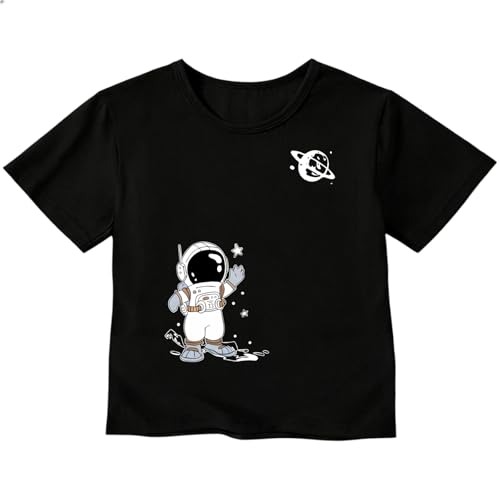 Kurzarm T-Shirt Jungen Kinder Baumwolle Rundhals Sommer Freizeit Oberteil