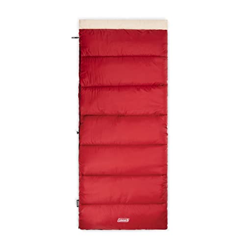 La Mejor Lista de Sacos para dormir los preferidos por los clientes. 50 Coleman Flatlands - Saco de Dormir de 1.1 °C, Hecho de Material 100% Reciclado, Saco de Dormir para Adultos para Clima frío