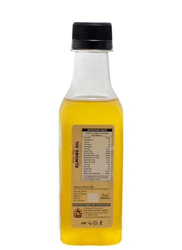 Image of Sarv Matrikaa Wood Pressed Almond Oil (250ml)- 100% Pure & Natural | Cold Pressed | Sweet Aroma | Aflatoxin Free | Edible & Skin Use