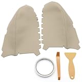 GXARTS One Pair of Microfiber Leather Rear Door Armrest Cover Compatible with Honda Pilot 2009 2010 2011 2012 2013 2014 2015 Beige