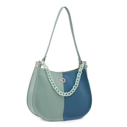 Image of Caprese Perline Hobo, Small | Stylish Shoulder Bag for Women with Heavy Chain | Spacious Compartment & Secure Top Zip | Perfect for Casual /Party & Daily Outings