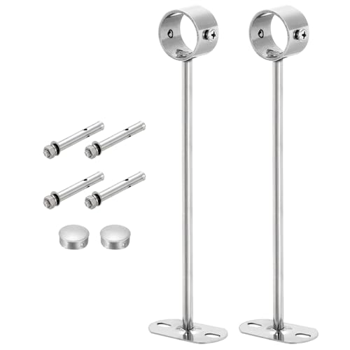 uxcell 4 Set Ceiling Mount Curtain Rod Bracket, 32mm/1.26
