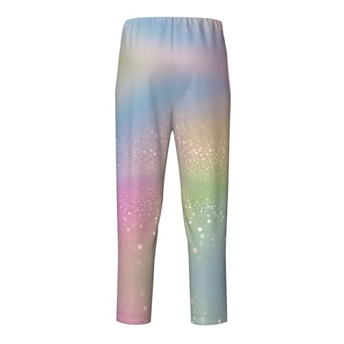Pajama Pants Pajama Bottoms with Elastic Waistband Sleepwear Lounge PantsColorful Glitter 12