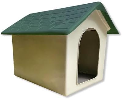 Dog Kennel - Fibreglass Lrge (Beige & Green)