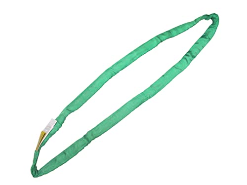 RuggedTow Endless Poly Round Sling ENR 8 FT Green | Wrecker Tow Strap | Rim Sling | Professional Use