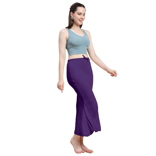 Image of Amazon Brand - Anarva Women Cotton Blended Saree Shapewear Regular Petticoat Skirt For Saree