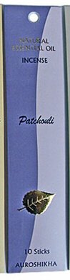 Patchouli - Auroshikha Natural Essential Oil Incense - 10 Sticks