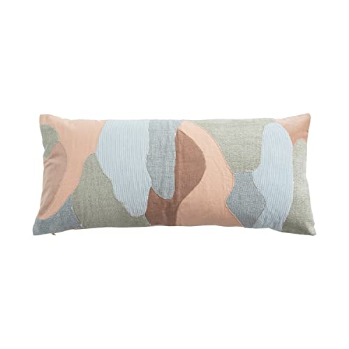 Creative Co-Op DF5456 Cotton Blend Patchwork Lumbar Pillow cover