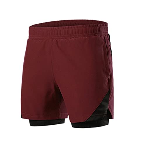 Short de running 2 en 1 homme pour courir sans frottement avec poches