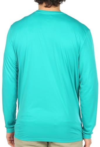 Reel Legends Mens UPF 50+ Solid Reel-Tec Long Sleeve Shirt Large Green2