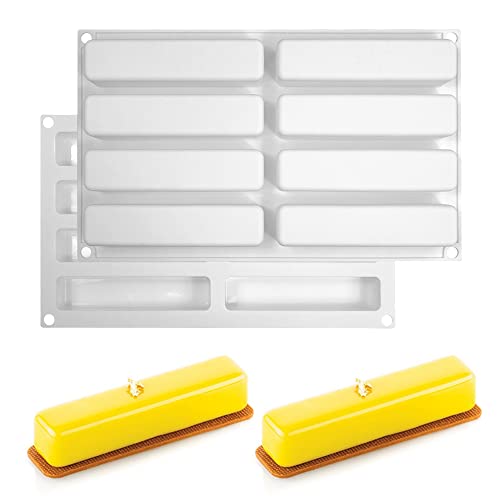 Long Square Shape Bar Mold Energy Bar Maker Silicone Mold for Ganache Jelly Caramels Cookies Pet Treats Baking Mold