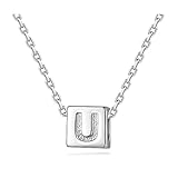 Anfangsbuchstabe ABHUM Pandant Halsketten für Frauen Schmuck Collier Femme Alphabet Zubehör s