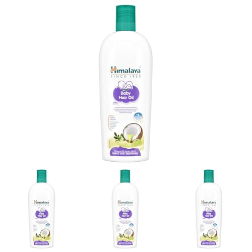 Image of Himalaya Baby Hair Oil with Amla, Sesame & Coconut oil - 200ml | No.1 Doctor Prescribed (Pack of 4)