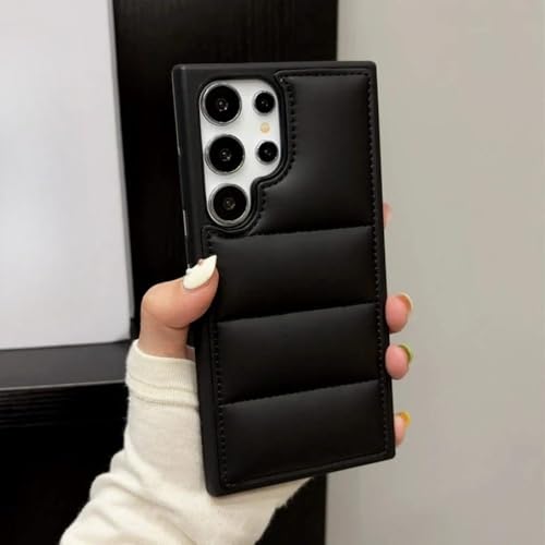 Coque en duvet souple noire pour Samsung Galaxy S25 S24 S23 S22 Ultra Plus