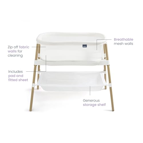 HALO® BassiNest® Essential Sleeper – Portable Baby Bassinet with Breathable Mesh Sides, Storage Shelf & Easy Assembly – Lightweight, Space-Saving Bedside Crib for Newborns - image 2