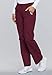 Cherokee Women's Scrubs Flexibles Mid Rise Knit Waist Pull-On Pant, Wine, X-Large