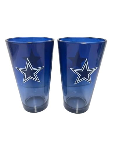 Great Branding Dallas Cowboys NFL Pint - Set di 2 bicchieri da 475 ml